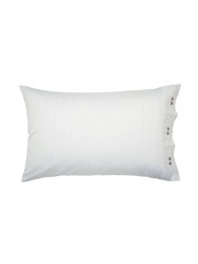 Bedeck of Belfast White Silver 100% Cotton Amalia Standard Pillowcase Pair - Image 5 of 5