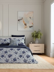 Bedeck of Belfast Midnight Blue Freya Square Pillowcase Pair - Image 2 of 4