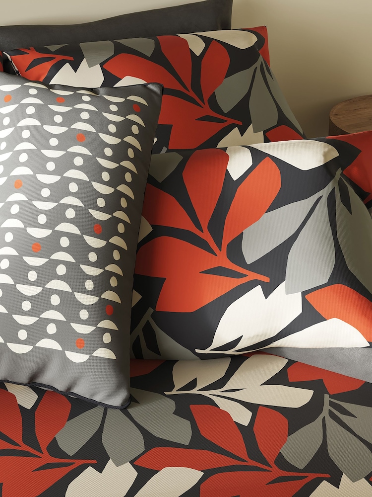 Helena Springfield Scarlet/Neutral Otto Duvet 100% Cotton Cover and Pillowcase Set - Image 5 of 5