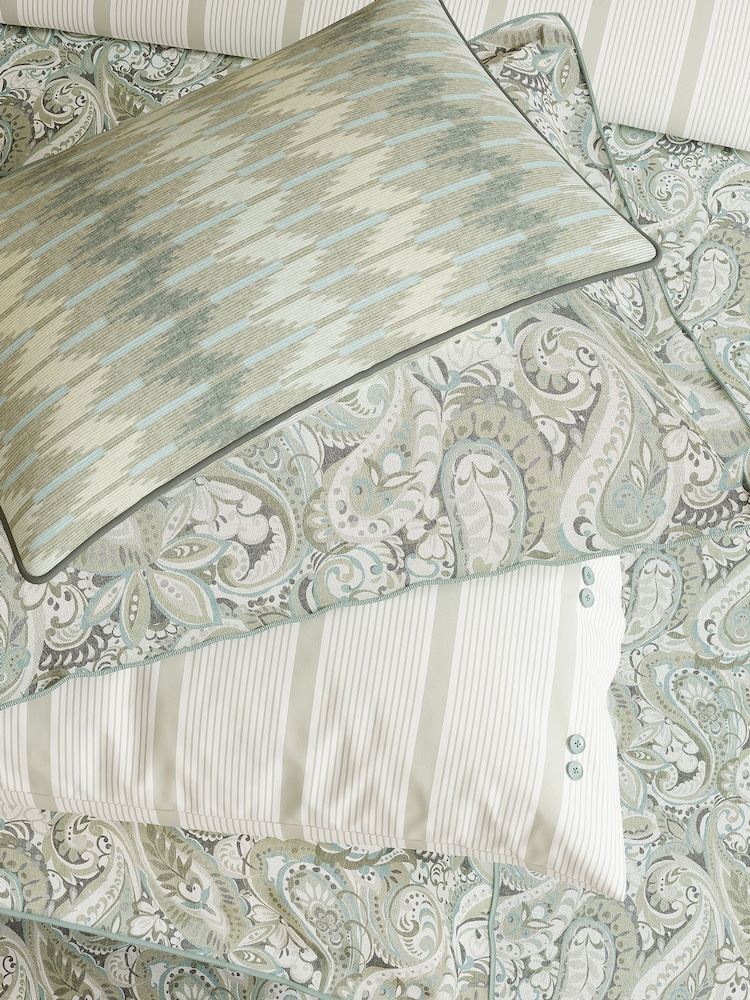 Bedeck of Belfast Alessie Square Pillowcase 100% Cotton Pair - Image 4 of 4