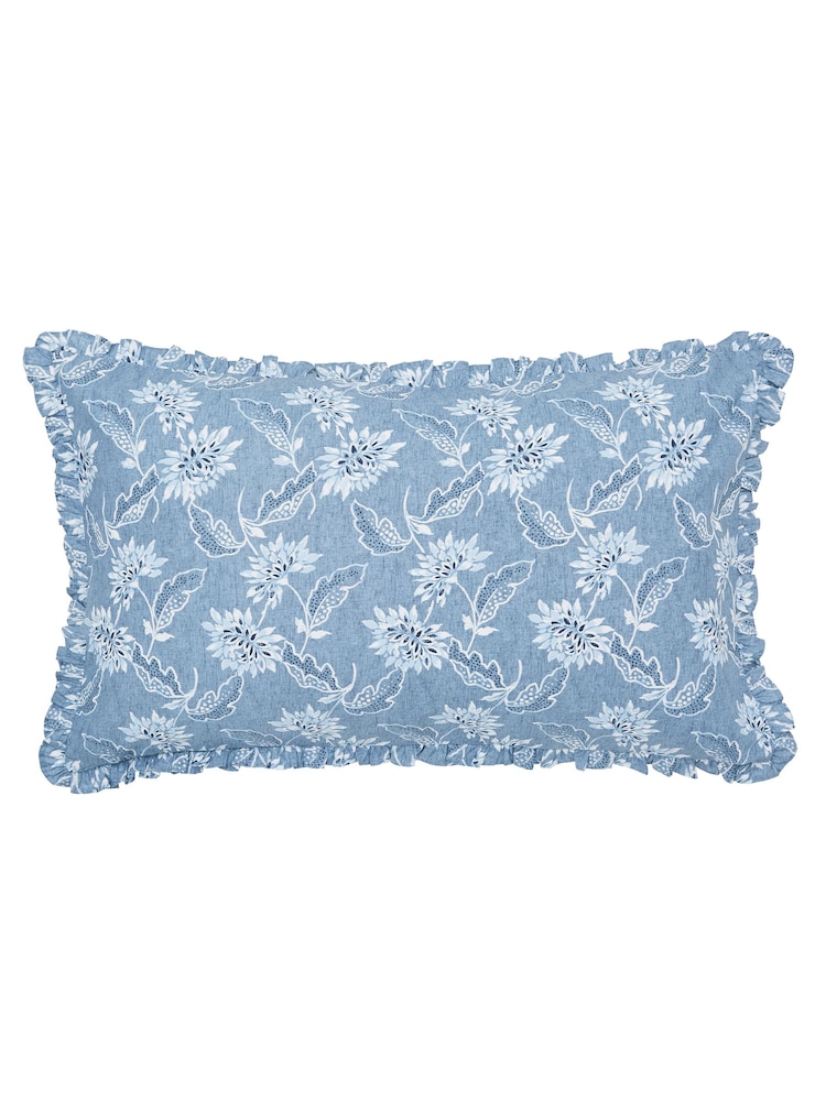 Bedeck of Belfast Chambray Blue Miya Duvet Cover and Pillowcase Set - Image 5 of 5 Bedeck of Belfast Chambray Blue Miya Duvet Cover and Pillowcase Set - Image 5 of 5