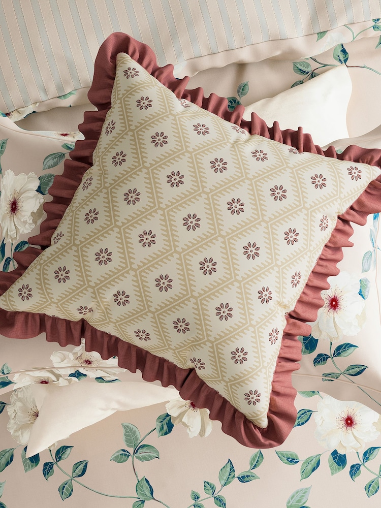 Sanderson Blush 100% Cotton Poets Rose Duvet Cover and Pillowcase Set - Image 5 of 5