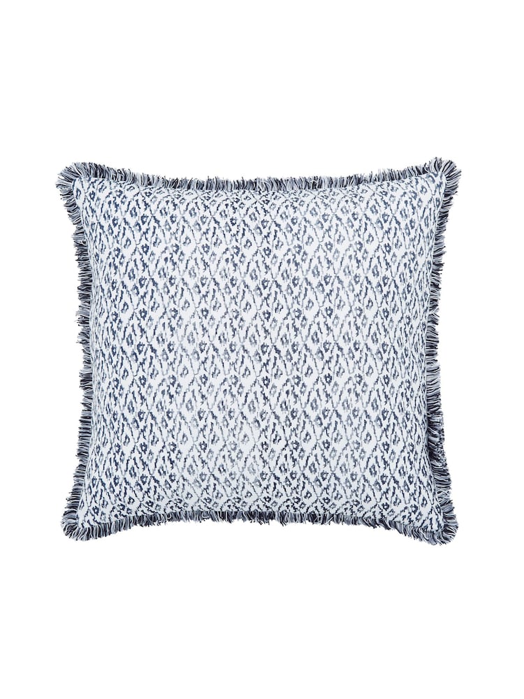 Bedeck of Belfast Chambray Blue Miya Cushion - Image 2 of 4