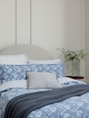 Bedeck of Belfast Chambray Blue Miya Cushion - Image 3 of 4