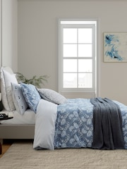 Bedeck of Belfast Chambray Blue Miya Cushion - Image 4 of 4
