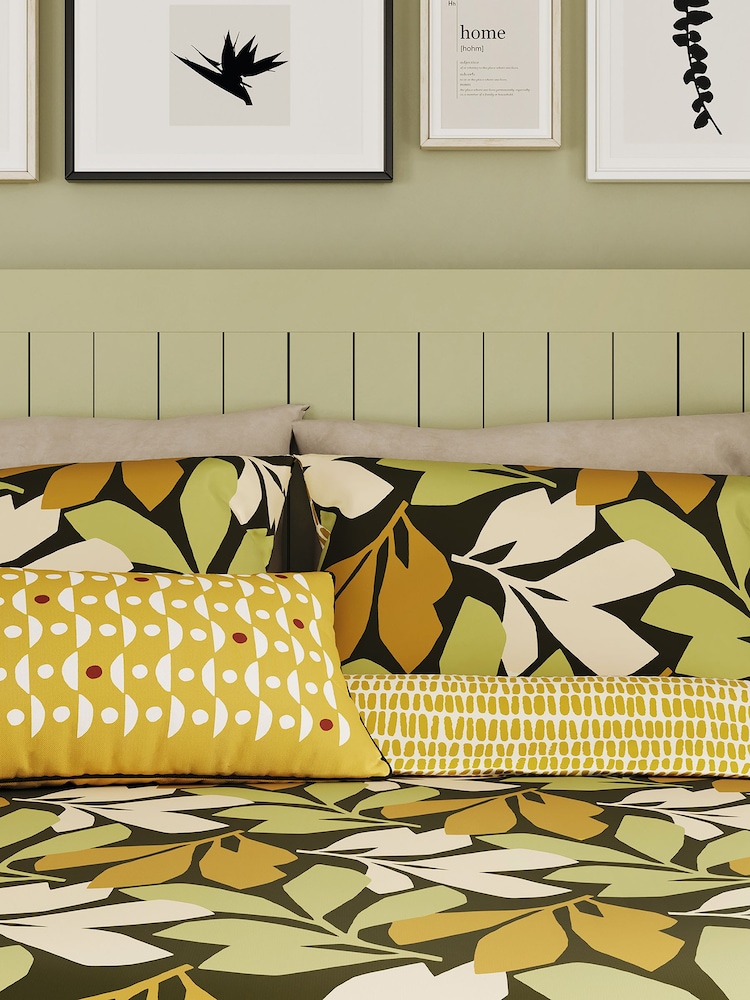 Helena Springfield Chartreuse Otto Duvet 100% Cotton Cover and Pillowcase Set - Image 2 of 5 Helena Springfield Chartreuse Otto Duvet 100% Cotton Cover and Pillowcase Set - Image 2 of 5