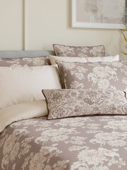 Bedeck of Belfast Dusky Pink Kassi Square Pillowcase 100% Cotton Pair - Image 1 of 4