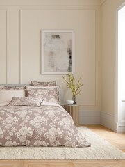 Bedeck of Belfast Dusky Pink Kassi Square Pillowcase 100% Cotton Pair - Image 3 of 4