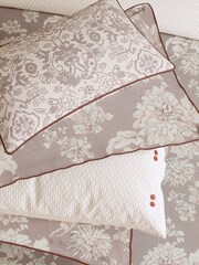 Bedeck of Belfast Dusky Pink Kassi Square Pillowcase 100% Cotton Pair - Image 4 of 4