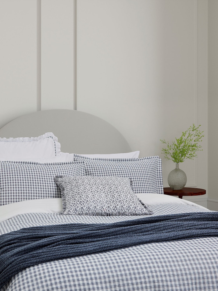 Bedeck of Belfast 100% Cotton Gingham Check Mallory Duvet Cover and Pillowcase Set - Изображение 2 из 4