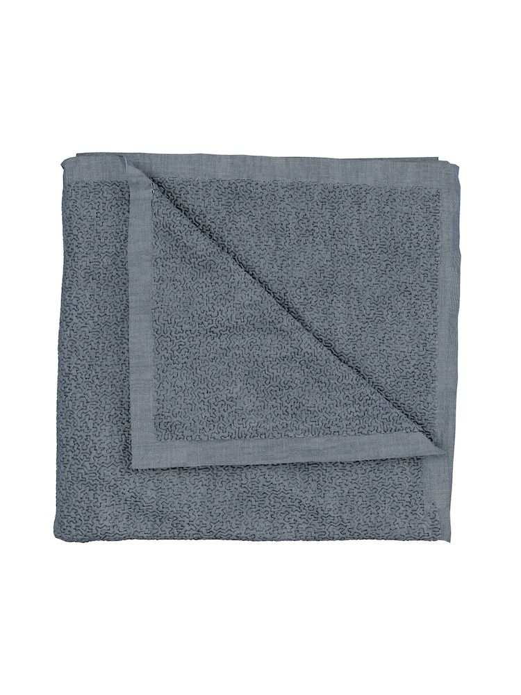 Bedeck of Belfast Chambray Blue 100% Cotton Delphine Throw - Image 2 of 4
