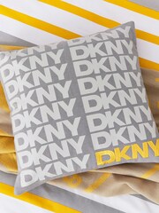 DKNY Grey Token Logo Throw - Image 2 of 3