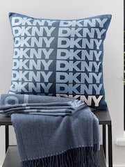 DKNY Blue Logo Cushion - Image 1 of 5
