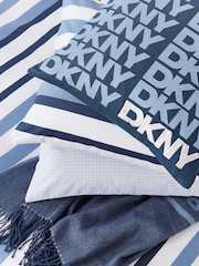 DKNY Blue Logo Cushion - Image 5 of 5