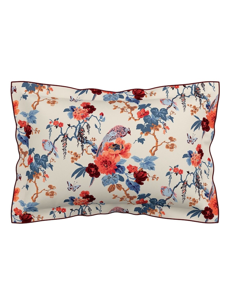 V&A Blue and Red Chinoiserie Charm 100% Cotton Duvet Cover and Pillowcase Set - Image 5 of 5