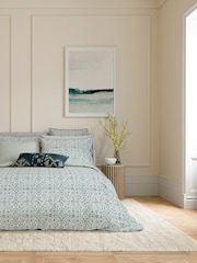 Bedeck of Belfast Blue Dhaka Standard Pillowcase 100% Cotton Pair - Image 3 of 4