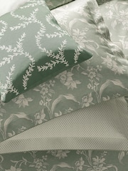V&A Green Chikan Cushion - Image 1 of 3