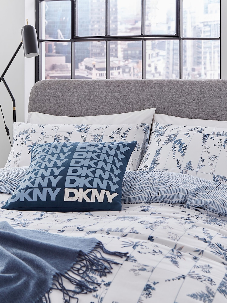 DKNY Blue Wildflower Patchwork Duvet Cover and Pillowcase 100% Cotton Set - Image 2 of 3 DKNY Blue Wildflower Patchwork Duvet Cover and Pillowcase 100% Cotton Set - Image 2 of 3