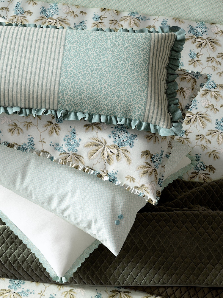 Bedeck of Belfast Celadon Clarence Square 100% Cotton Pillowcase - Image 1 of 4