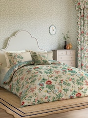 Sanderson Chintz 100% Cotton Lophura Duvet Cover and Pillowcase Set - Image 1 of 5