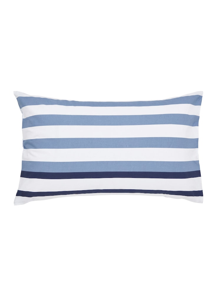 DKNY Blue Urban Stripe Duvet Cover and Pillowcase 100% Cotton Set - Image 3 of 3