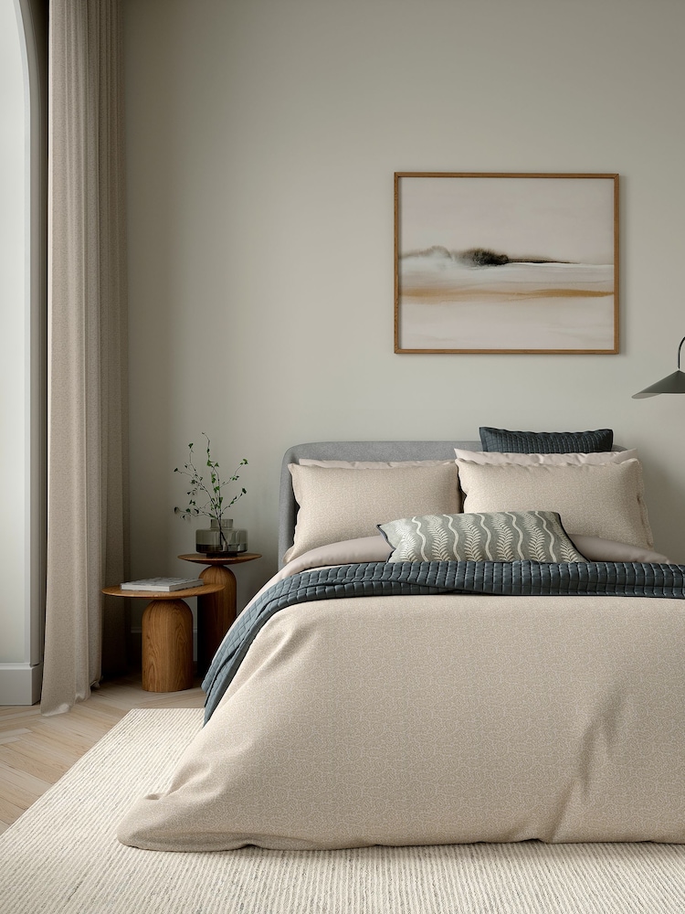 Bedeck of Belfast Mink Emmy Duvet Cover and Pillowcase 100% Cotton Set - Image 1 of 4