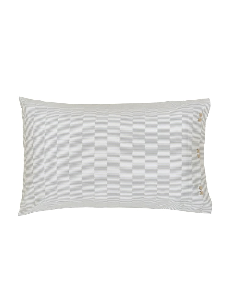 Bedeck of Belfast Linen and Grey 100% Cotton Cora Standard Pillowcase Pair - Image 5 of 5