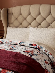 V&A Blue and Red Chinoiserie Charm Standard 100% Cotton Pillowcase Pair - Image 1 of 4