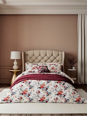 V&A Blue and Red Chinoiserie Charm Standard 100% Cotton Pillowcase Pair - Image 3 of 4