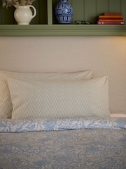 Joules Blue Balmoral Standard Pillowcase 100% Cotton Set of 2 100% Cotton Standard Pillowcases - Image 1 of 4