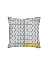 DKNY Grey Logo Cushion - Image 2 of 5