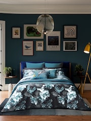 Ted Baker Multi Painted Blooms Duvet Cover and Pillowcase 100% Cotton Set - Image 1 of 5