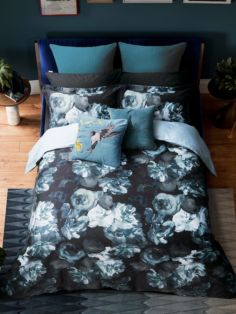 Ted Baker Multi Painted Blooms Duvet Cover and Pillowcase 100% Cotton Set - Image 3 of 5