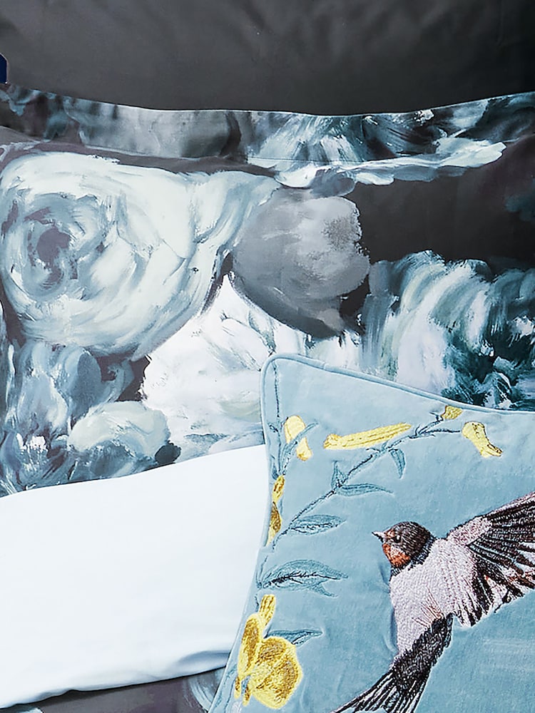 Ted Baker Multi Painted Blooms Duvet Cover and Pillowcase 100% Cotton Set - Image 4 of 5