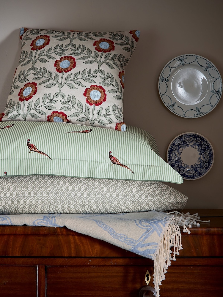 Joules Multi Floral Trellis Cushion - Image 2 of 5