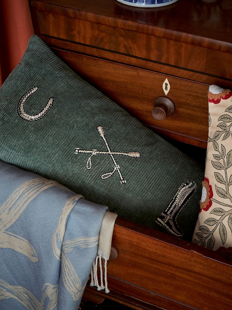 Joules Blue Bridle Throw - Image 2 of 5