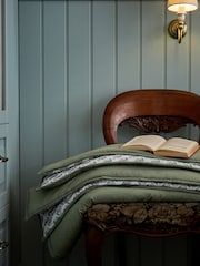Joules Khaki Green Indienne Blockprint Throw - Image 2 of 4