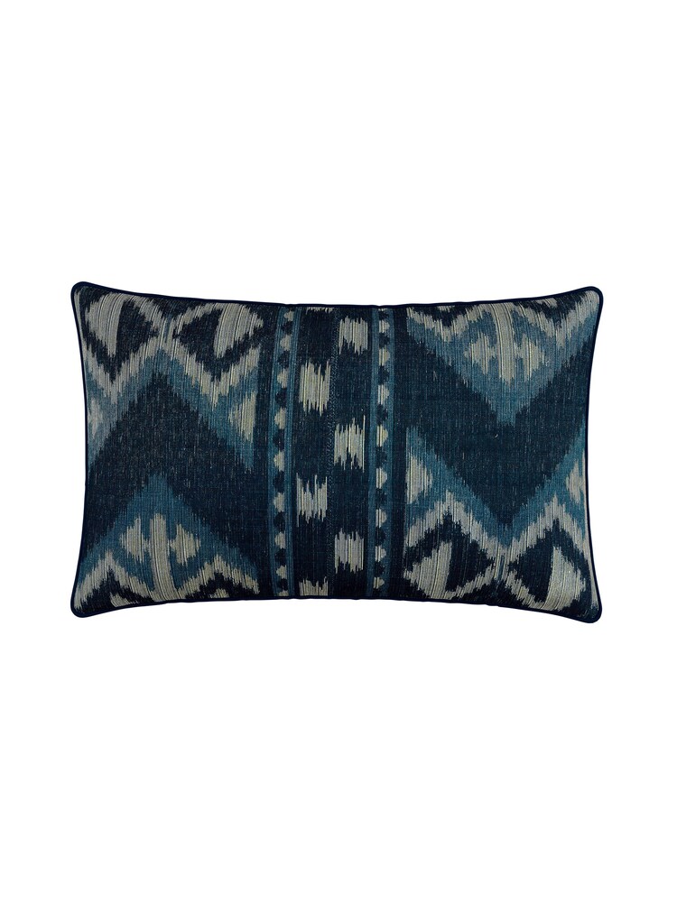 Bedeck of Belfast Blue Dhaka Cushion - Image 2 of 4