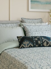 Bedeck of Belfast Blue Dhaka Cushion - Image 3 of 4