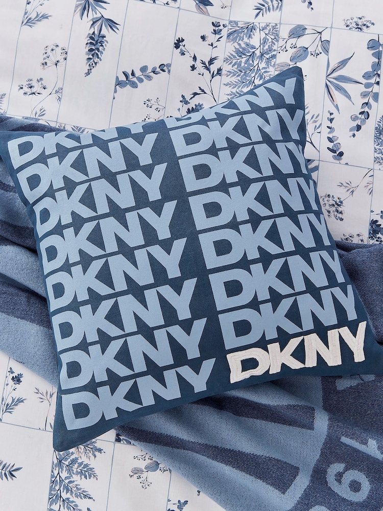 DKNY Blue Token Logo Throw - Image 1 of 4