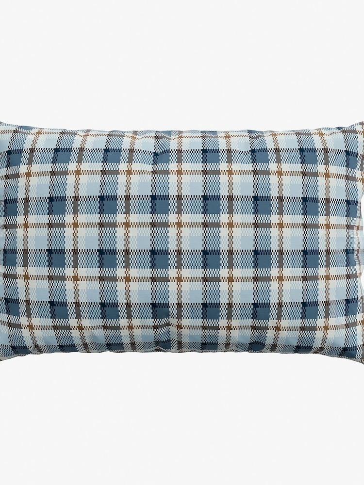 Helena Springfield Blue Red Cosy Check Brushed 100% Cotton Duvet Cover and Pillowcase Set - Image 5 of 5