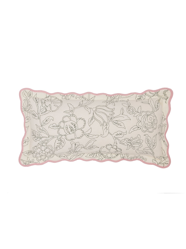 Joules Cream Juliette Rice Stitch Cushion - Image 5 of 5