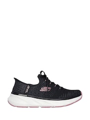 Skechers Black/Pink Relaxed Fit Slipins Slip In Edgeride Trainers - Image 2 of 6