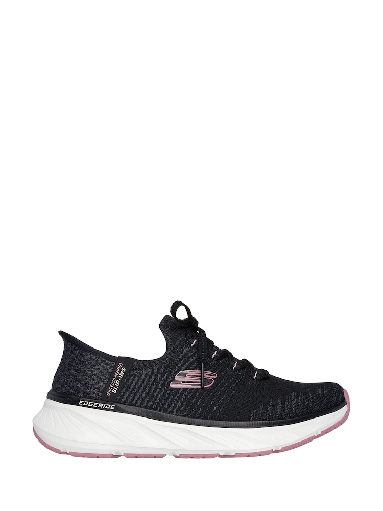 Negro/rosa - Zapatillas de corte holgado sin cordones Edgeride de Skechers - Imagen 2 de 6 Negro/rosa - Zapatillas de corte holgado sin cordones Edgeride de Skechers - Imagen 2 de 6