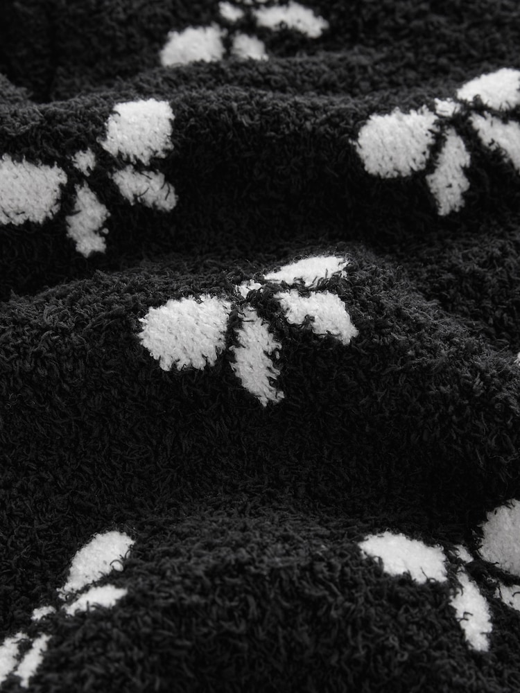 Black White Short Sleeve Crew Neck Bow Knitted Jumper - Image 6 of 6