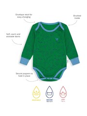 Muddy Puddles Green Sky Muddy Puddles Thermal Baselayer Babygrow - Image 2 of 2
