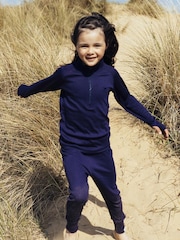 Muddy Puddles Navy Blue Muddy Puddles Thermal Baselayer Bottoms - Image 1 of 3