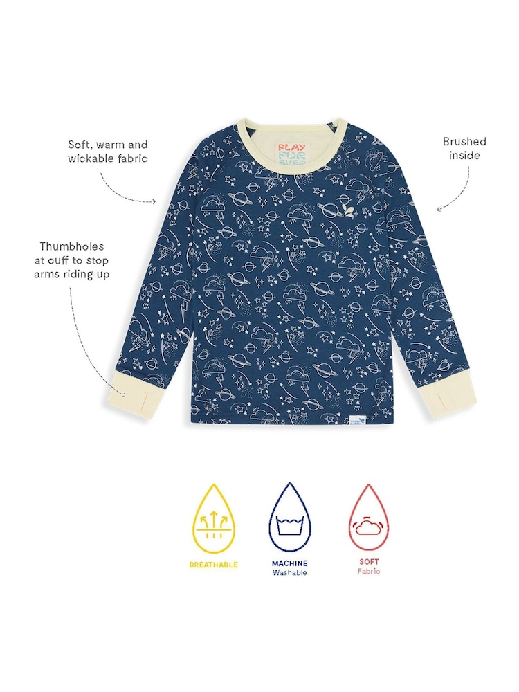 Muddy Puddles Navy Sky Muddy Puddles Thermal Baselayer Top - Image 4 of 4