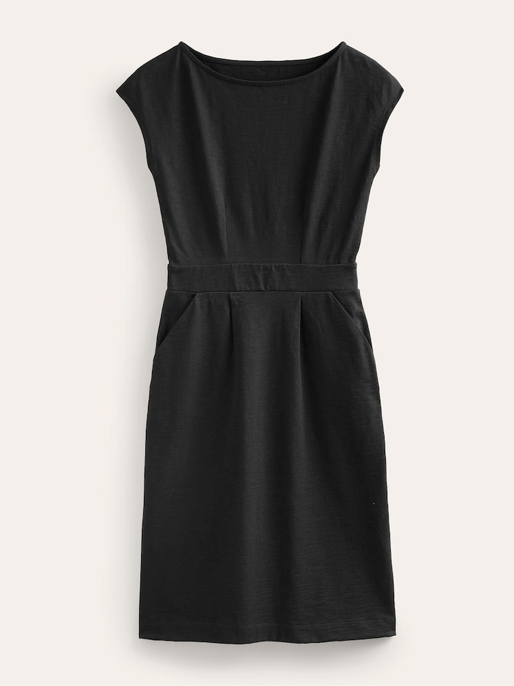 Boden Black Florrie Jersey 100% Cotton Dress - Image 5 of 5