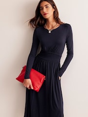 Boden Blue Thea Long Sleeve Jersey Dress - Image 1 of 4